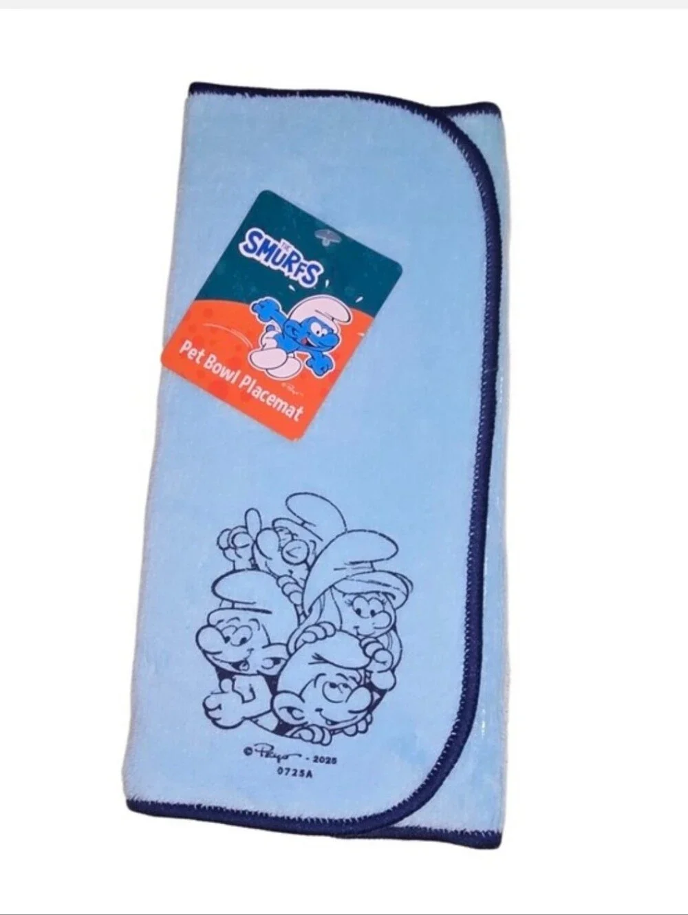 Smurf Pet Bandana & Bowl Placemat Set - Light Blue